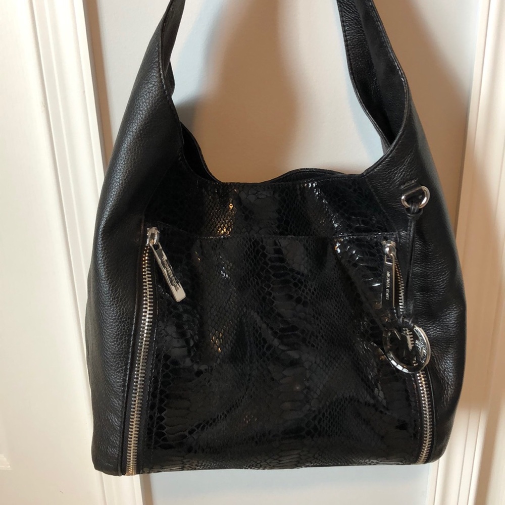 Michael Kors black leather bag